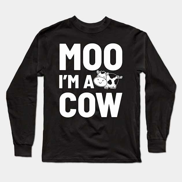 Cow Moo Halloween Costume Long Sleeve T-Shirt by Tatjana  Horvatić